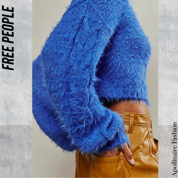 FREE PEOPLE WILLOW CARDI IN DAZZLING BLUE COMBO SMALL NWT - Picture 6 of 11